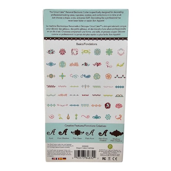 Cricut Cake Provo Craft Cartridge Elegant Cakes 2000226 Link Status Unknown - Picture 3 of 12